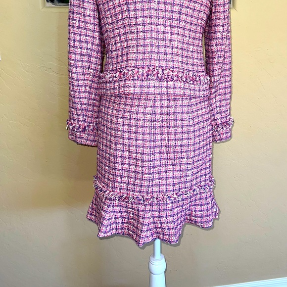 WORTH Cotton Boucle Tweed fringed two piece set - Picture 3 of 8